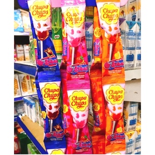 Kẹo mút nhân gum chupa chups big babol hương cola - cam - dâu 15g