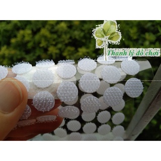 Băng Dính Gai Tròn, Khóa Nhám Có Sẵn Keo Dán (Loại THƯỜNG)