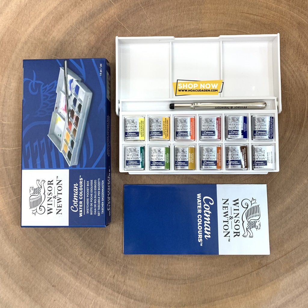 DA ĐEN Màu Nước Winsor & Newton Cotman 12 24 45 Màu