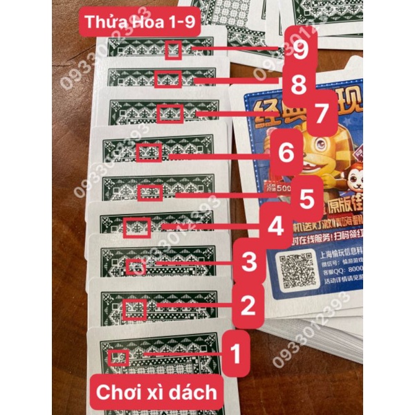 Bài thửa Hoa từ 1-9 chơi xì dách CỨNG ĐẸP