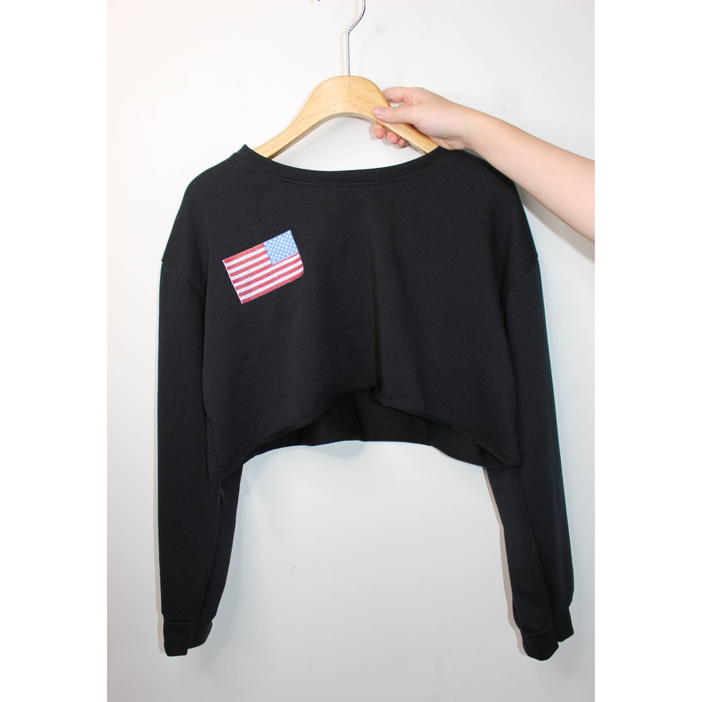 Áo croptop tay dài mới 90%