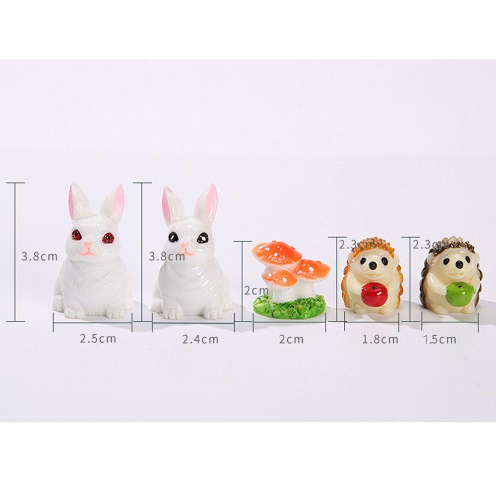 Mô Hình Thỏ Trắng Mini Bằng Nhựa Resin Trang Trí Nội Thất Diy