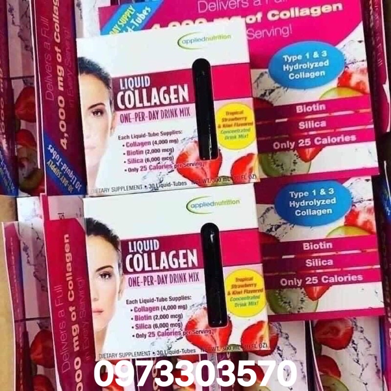 [Hàng Mỹ ]date/2024 Collgen dạng nước Liquid Collagen - 30 Ống