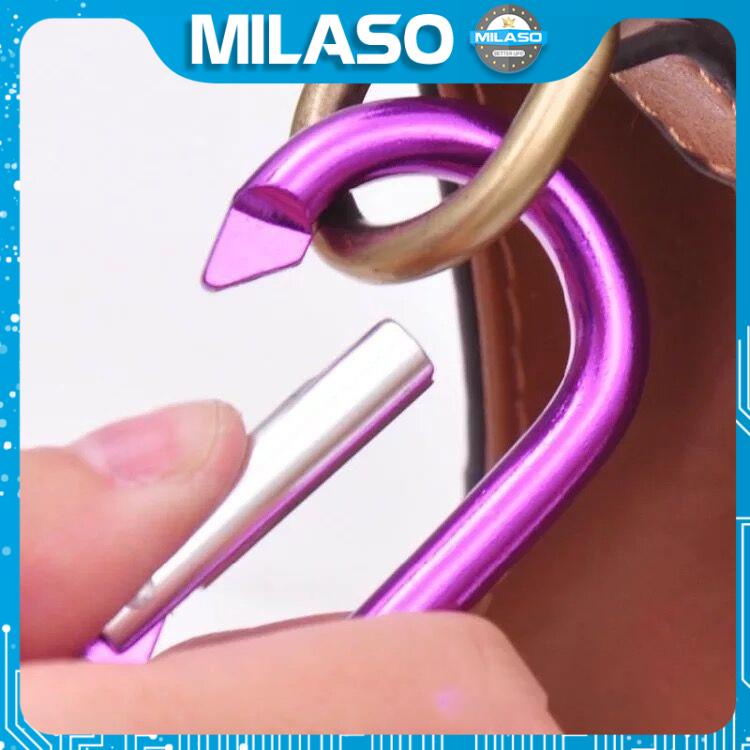 Móc khóa EDC MILASO móc chìa khóa xe, móc balo du lịch, dã ngoại, phượt carabiner nhôm siêu bền HG-001091