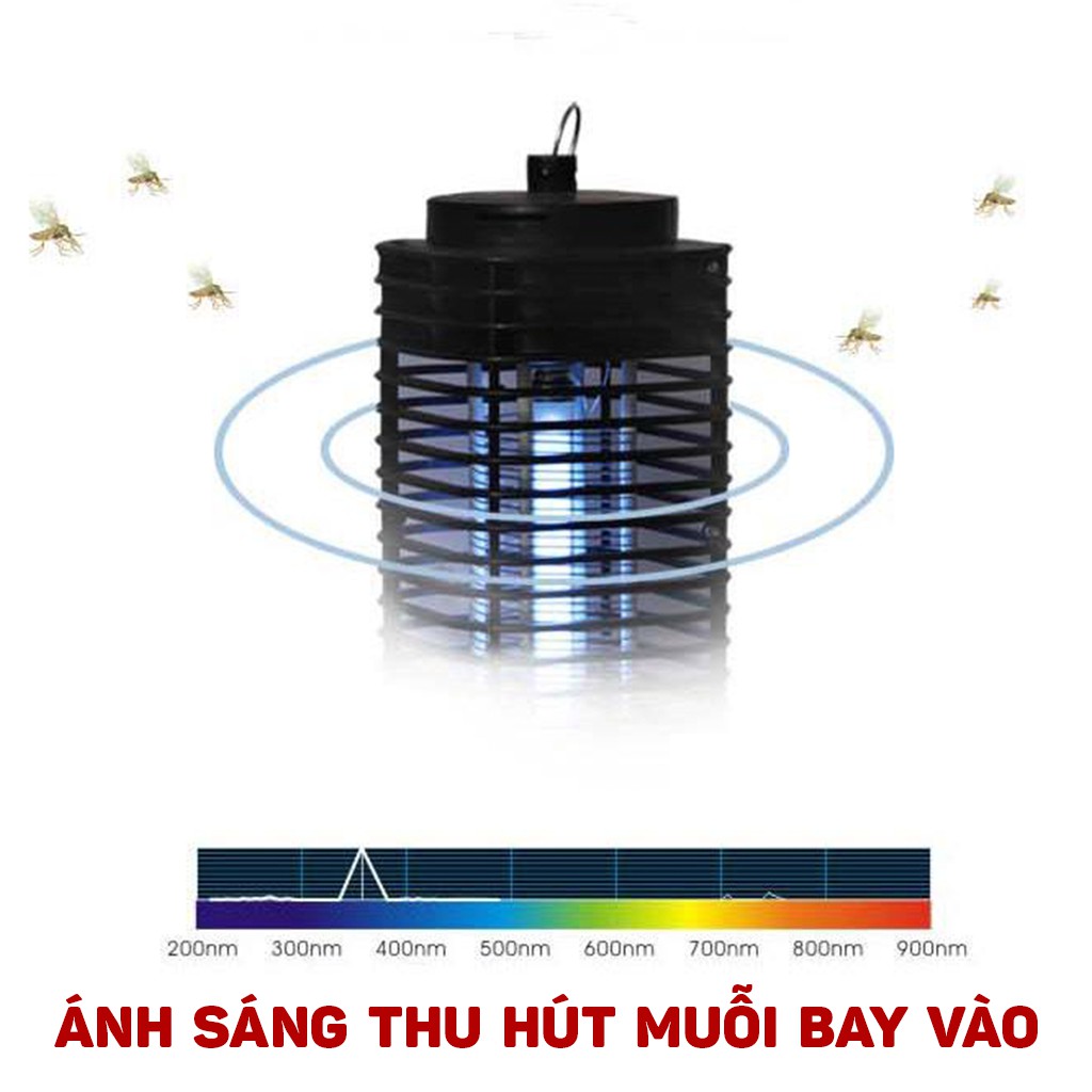 Đèn bắt muỗi và diệt côn trùng hình tháp Tower (Đen)