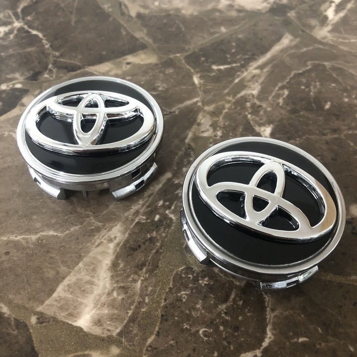 Logo chụp mâm, ốp lazang bánh xe ô tô Toyota đường kính 53MM