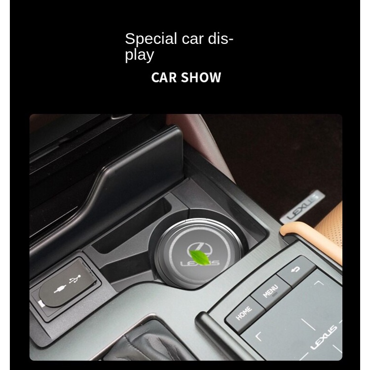 Gạt Tàn Thuốc Lá Lexus Bằng Gốm Chịu Nhiệt Cao Kèm Đèn LED Với Vỏ Bọc Trang Trí Nội Thất Xe Hơi