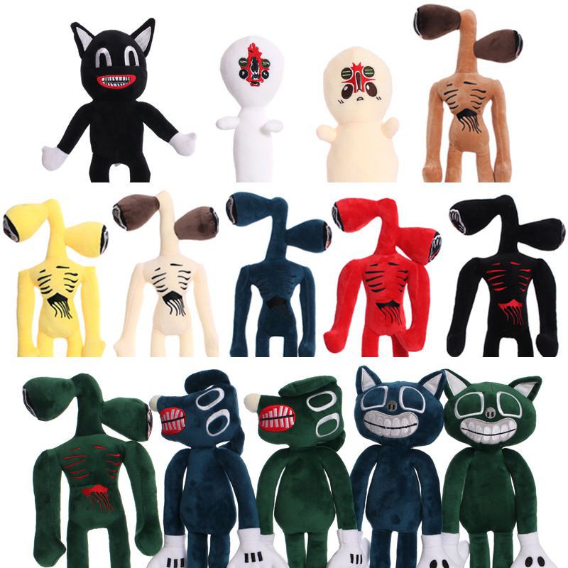 Đồ chơi thú nhồi bông nhung mềm mại kiểu dáng đầu rùng rợn làm món quà tặng/vật trang trí nội thất độc đáo