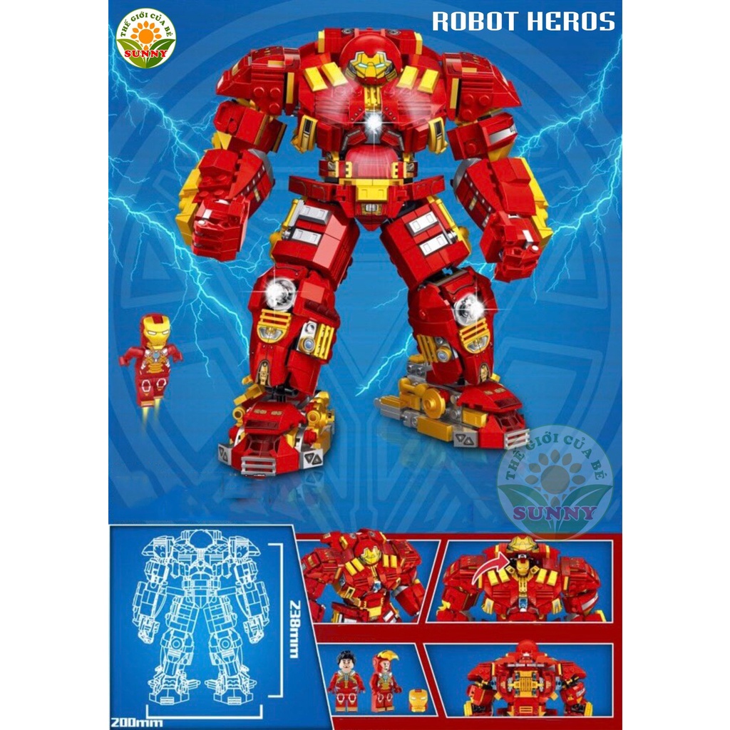 Xếp hình siêu anh hùng  - Đồ chơi lắp ráp rèn luyện trí thông minh - SunnyStore