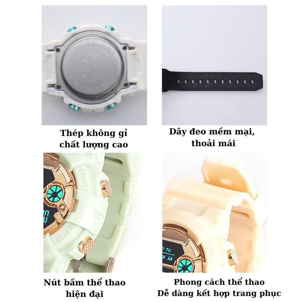 Đồng Hồ Điện Tử Unisex WA05 Chống Xước Nhẹ Nhiều Màu Xinh Xắn | BigBuy360 - bigbuy360.vn