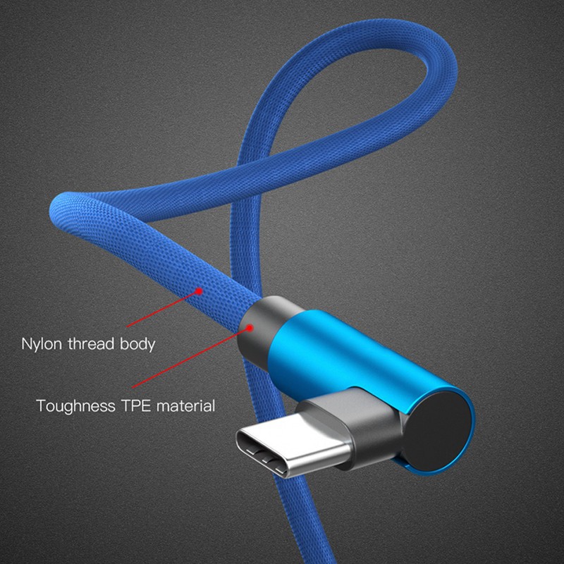 Dây Cáp Sạc Nhanh Type C 90 Độ Cho Samsung S8 S9