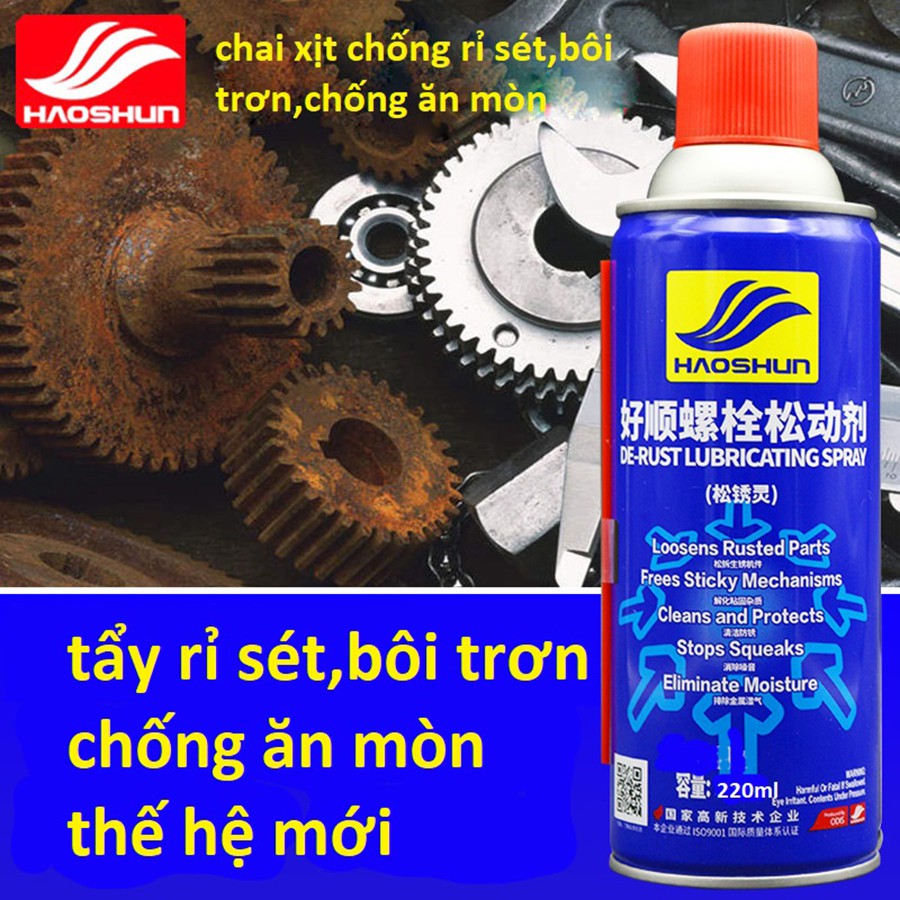 Chai xịt bôi trơn,tháo ren ốc,chống rỉ sét, Rửa sên xe,Chăm sóc ô tô xe máy - Hàng chất lượng