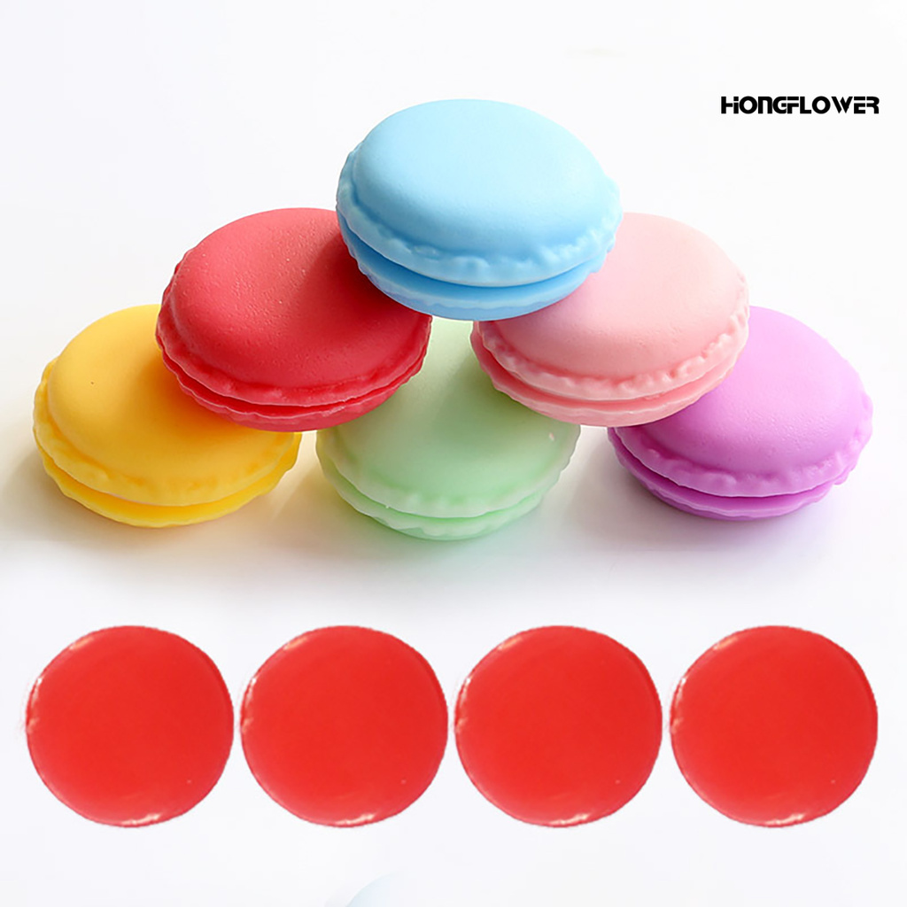 HF♥ Macaroon Shape Diamond Painting Clay Container Wax Storage Case with Glue Mud