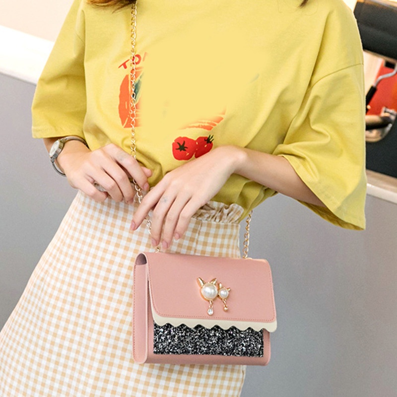 Túi Đeo Chéo Vai Kiểu Vuông Nhỏ Thời Trang Dễ Thương Cho Bạn Bè