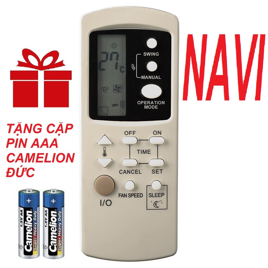 Remote máy lạnh NAVI mẫu 1 - Điều khiển điều hòa NAVI mẫu 1