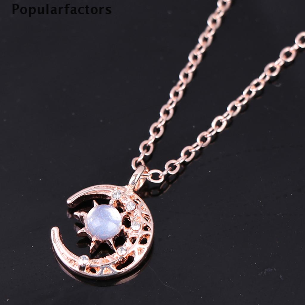 Dây Chuyền Mặt Trăng Và Ngôi Sao Đính Đá Thời Trang