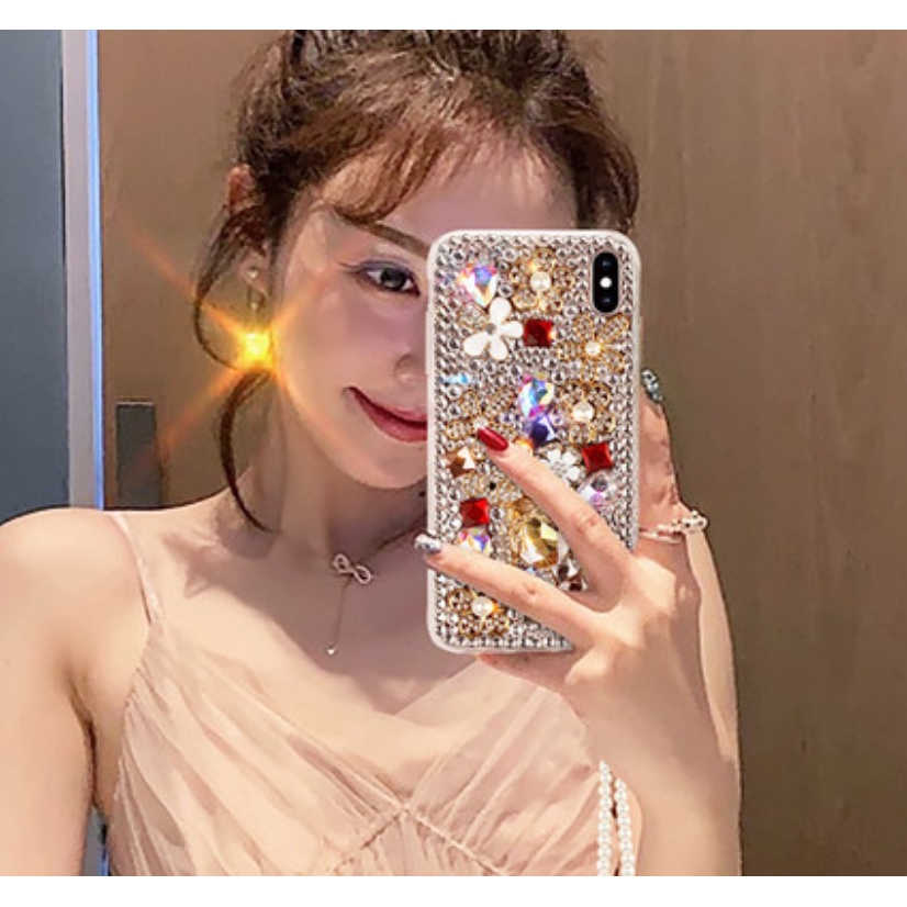 Ốp Lưng Đính Đá Sang Trọng Cho Samsung Galaxy S6 S7Edge Plus G9200 G9250 G9300 G935 A8 2016 A3 A5 A7 2017