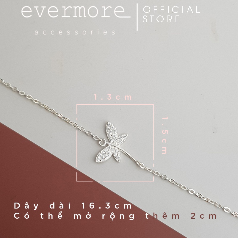 Vòng tay bạc EVERMORE, lắc tay bạc ta Chuồn Chuồn Dragon Fly thanh lịch, minimalism - L030