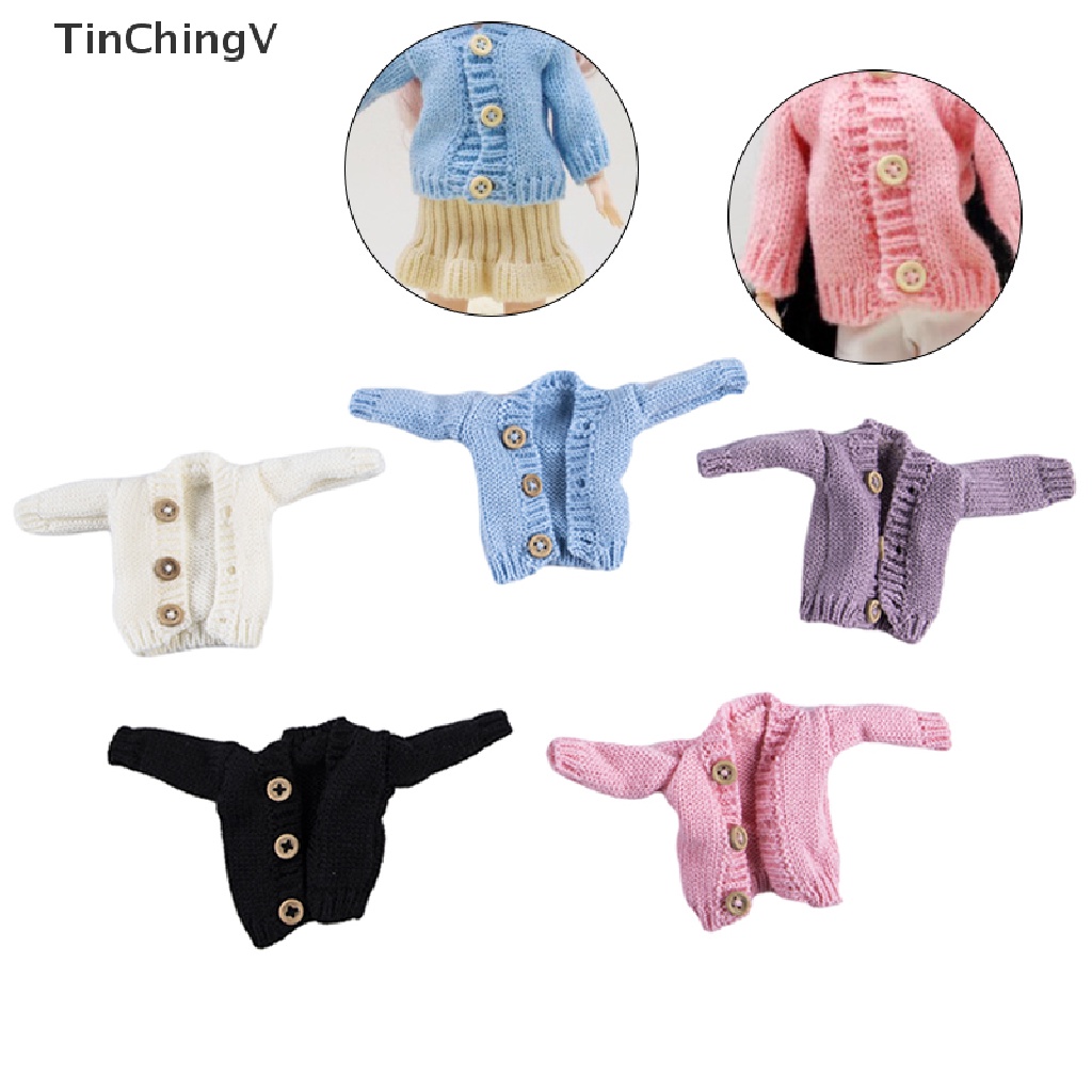 Áo Khoác Dệt Kim Giữ Ấm Cho Búp Bê 26-30cm Tỉ Lệ 1 / 6