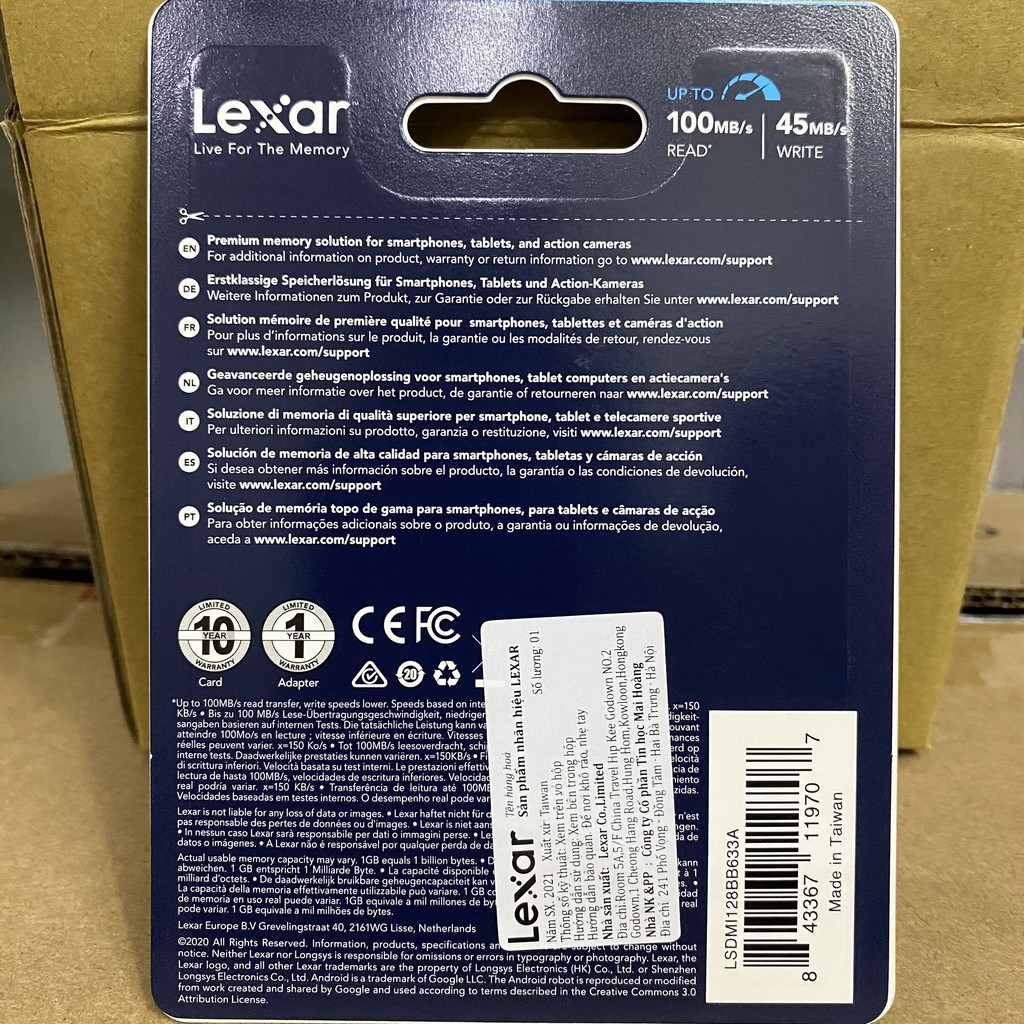 Thẻ nhớ chuyên dụng cho CAMERA MicroSD Lexar 32G/64G/128G, hàng chính hãng, bảo hành 36 tháng | BigBuy360 - bigbuy360.vn