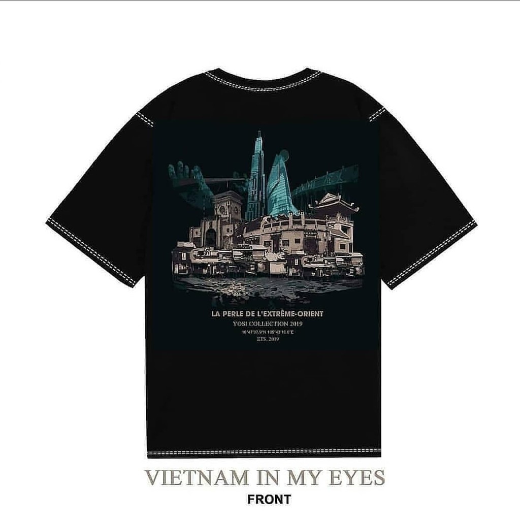 Áo Thun Yosi.club Oversize 100% Cotton VNIME - Black