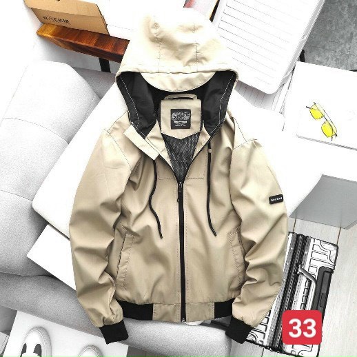 Áo khoác dù nam 2 lớp phối màu trắng đen cao cấp MURADFASHION Ms9039