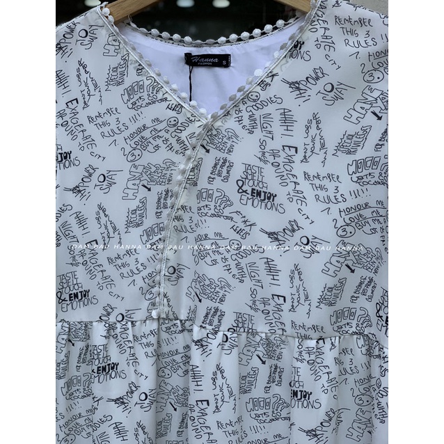 [HANNA] Đầm bầu công sở voan mát mùa hè dài qua gối  có size 40-80kg vải 2 lớp mềm mát không nhăn có túi bên sườn