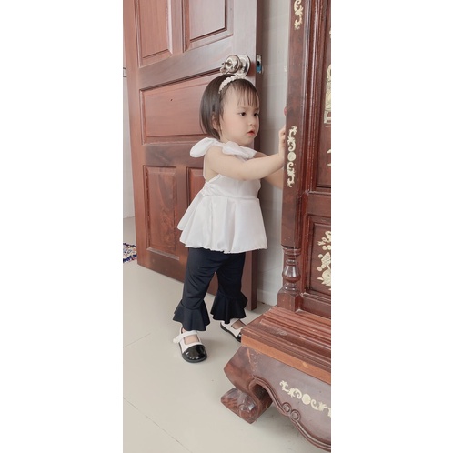 SET LỆCH VAI NƠ QUẦN LOE CHO BÉ GÁI ❣️