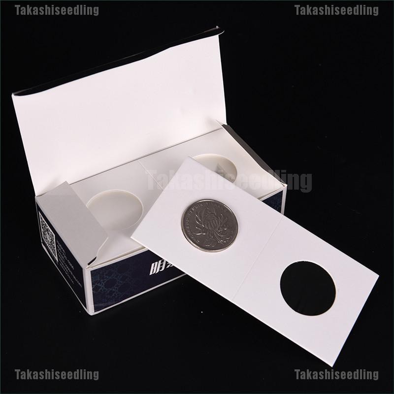 Bộ 60 Tông Màu Trắng Giữ Tiền Xu 2x2 Kèm Tay Cầm