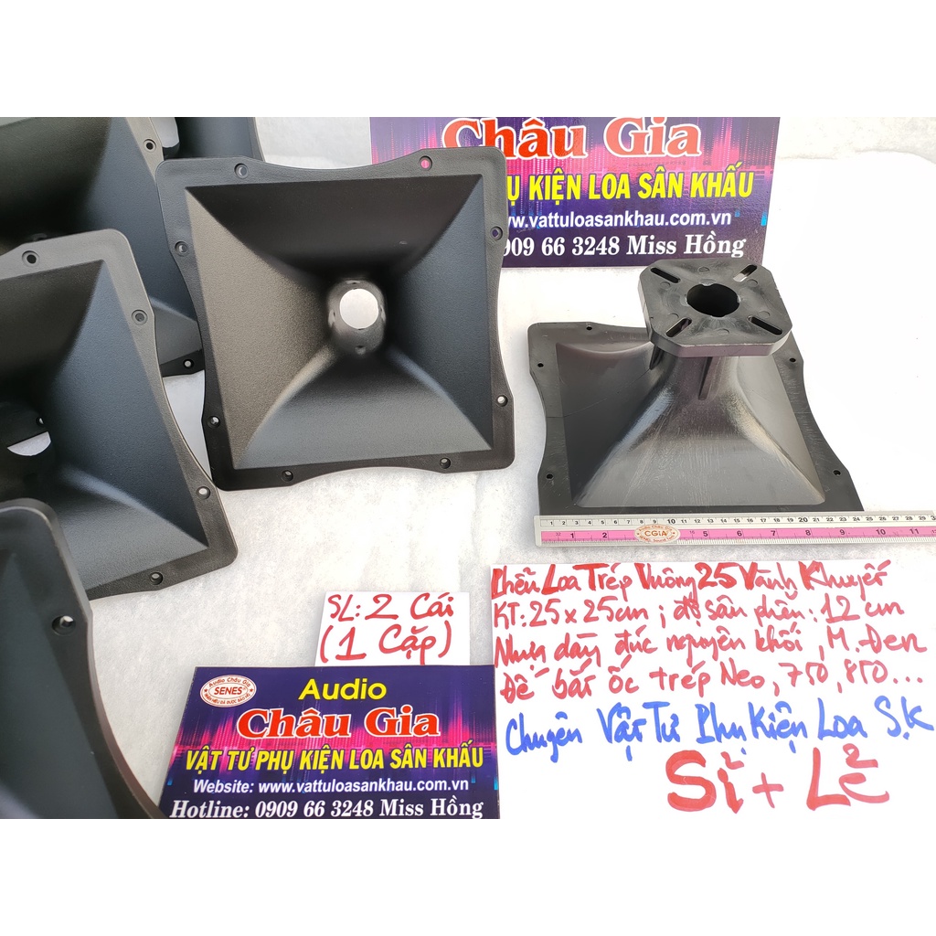 Phễu loa họng loa treble nhựa 25cm 2 cái Audio Châu Gia