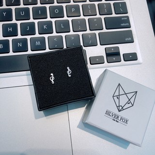Khuyên tai bạc💝freeship💝💝khuyên tai nốt nhạc