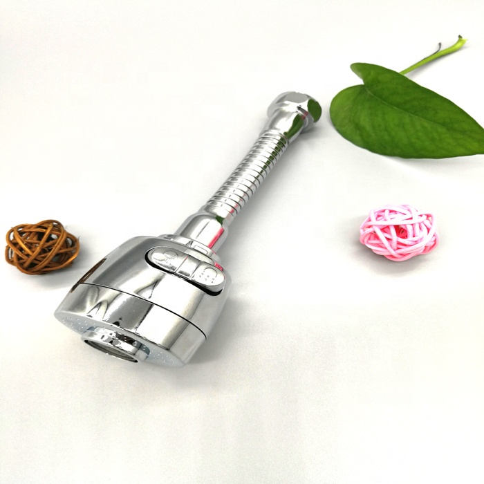 Đầu vòi tăng áp, Tạo Bọt To chế độ nước mạ Crom xoay 360 độ Dài 19cm dây mềm + Ngắn - PK062