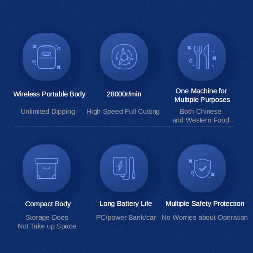 Máy xay nghiền đa năng không dây Deerma JS100- FULLBOX - CHÍNH HÃNG