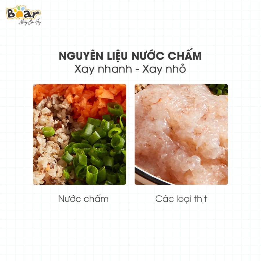 Máy Xay Đa Năng Bear QSJ-C04R8S - Xay Thịt, Xay Thực Phẩm - Bảo Hành 18 Tháng