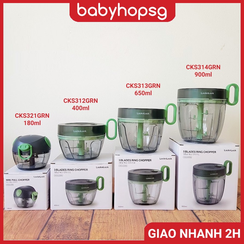 Dụng cụ xay băm rau củ quả Lock&Lock CKS321GRN CKS312GRN CKS313GRN CKS314GRN - BABYHOPSG