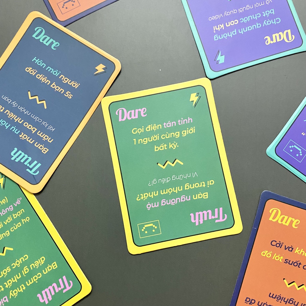 Bộ bài drinking game thách hay thật Truth or Dare thẻ boardgame gắn kết tình bạn bùng nổ cuộc vui 52 lá Koone
