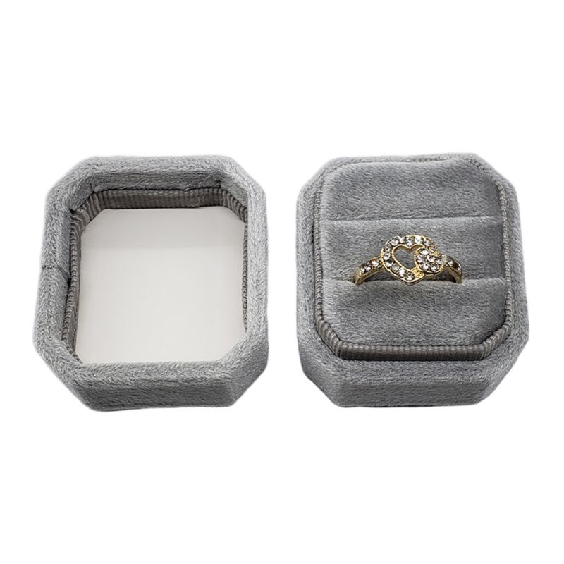 Hộp Đựng Nhẫn Cưới Hình Bát Giác Có Nắp Tháo Rời Được