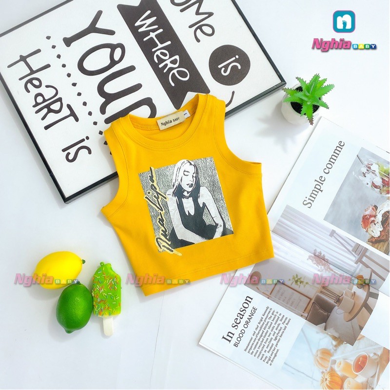 Áo thun croptop ba lỗ NGHĨA BABY AT17 dành cho bé gái!