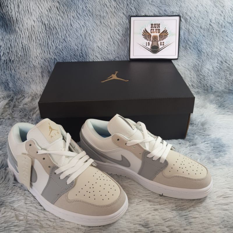 [Ảnh thật] giầy thể thao Air Jordan 1 low paris xám gót xanh thời trang nam nữ | BigBuy360 - bigbuy360.vn