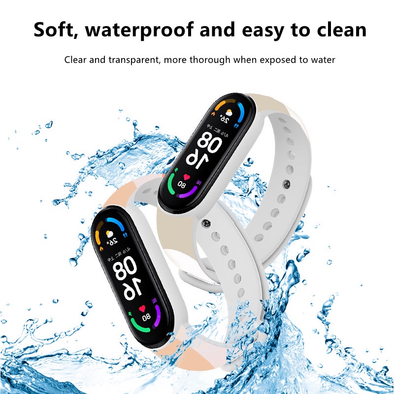 1 Dây Đeo Thay Thế Bằng Silicone Cho Mi Band 5 6/Mi Band 5 6
