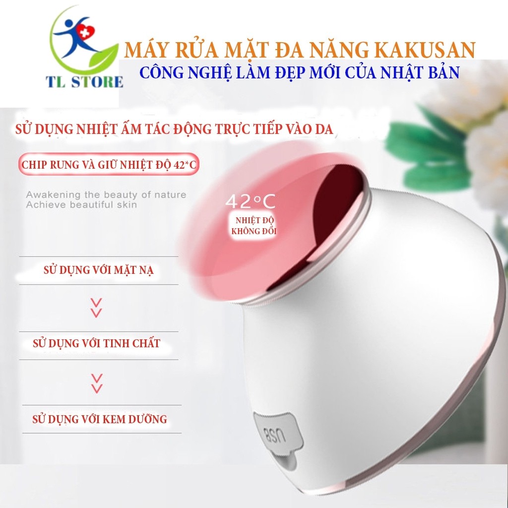 Máy rửa mặt đa năng cao cấp Kakusan - Hai chế độ làm sạch và đẩy di tinh chất | BigBuy360 - bigbuy360.vn