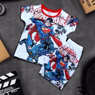 Bộ thun lạnh siêu nhân⚜️freeship⚜️hình in 3d sắc xảo