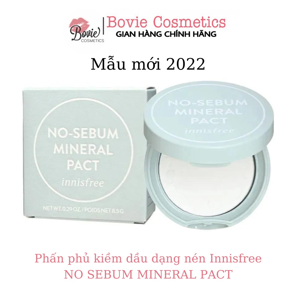 Phấn phủ kiềm dầu dạng nén Innisfree NO SEBUM MINERAL PACT