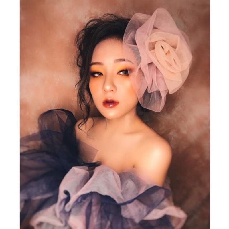 Hoa vải lưới chụp ảnh beauty concept