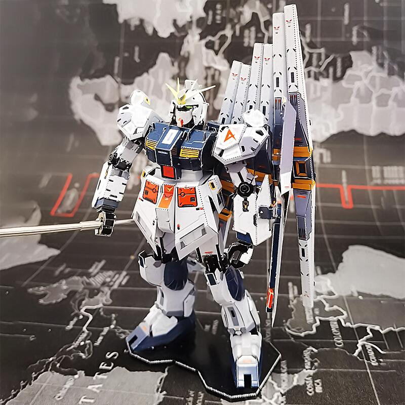 Mô Hình Lắp Ghép 3d kim loại gundam RX-93 bản màu