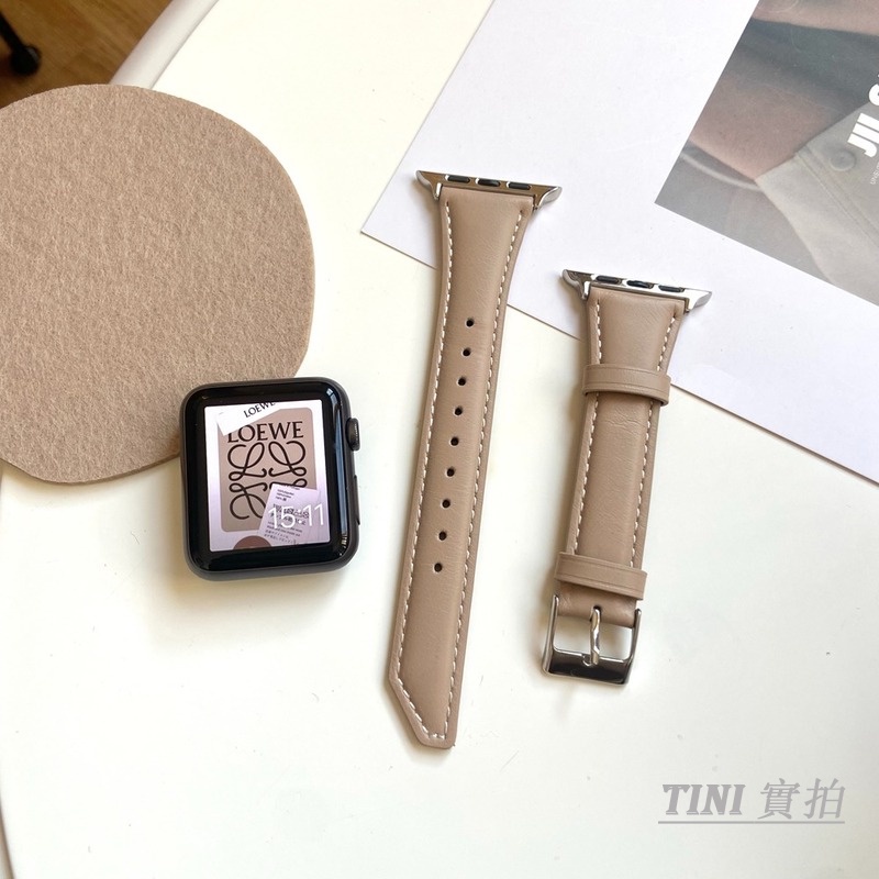 Dây Đeo Da Thật 38mm 40mm 41mm 42mm 44mm 45mm 49mm Cho Đồng Hồ Apple Watch Series 8 7 SE 6 5 4 3 2 Ultra