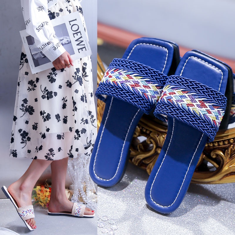 Dép đế bằng IELGY thời trang đi biển đơn giản cho nữ