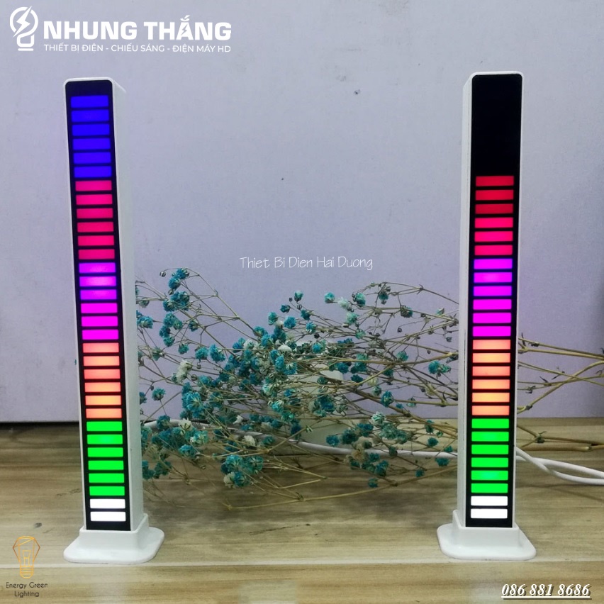 Thanh Đèn LED RGB SF06 Nháy Theo Nhạc - Đèn TikTok Trang Trí - Decor 16 Triệu Màu Cảm Ứng Âm Thanh Siêu Nhạy - Cắm Điện