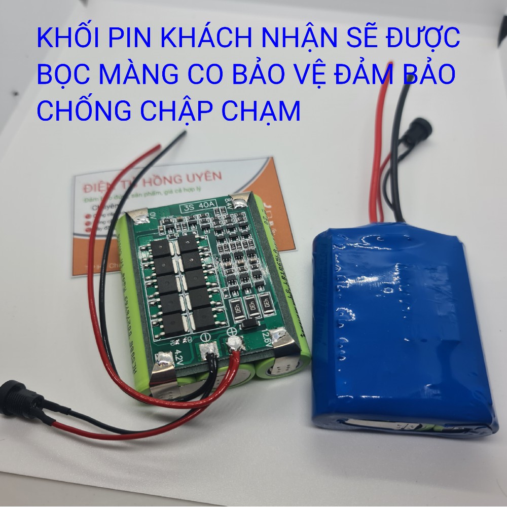 Khối pin 3S 12.6V - 2600mAH . Dòng xả cao 40A