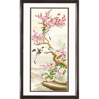 Tranh Thêu Chữ Thập 3D Tứ Quý Đào 1449 (KHÁCH TỰ THÊU ) KT:41X91CM